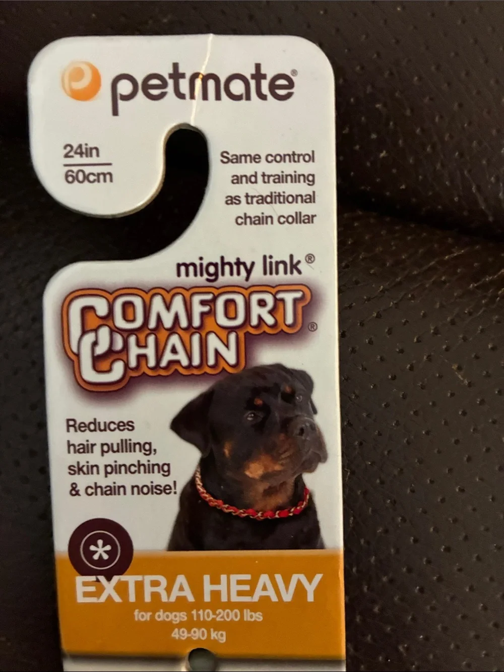 Petmate Comfort Chain Extra Heavy Black and Silver Dog Training Collar
